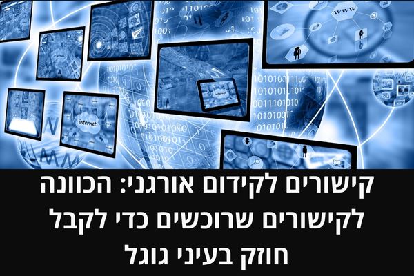 קישורים לקידום אורגני : הכוונה לקישורים שרוכשים כדי לקבל חוזק בעיני גוגל
